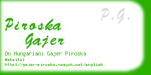 piroska gajer business card